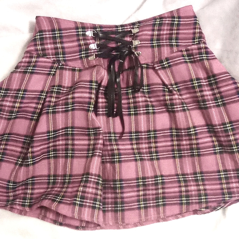 Shein, size:xs,Eu:34,Us:2, color:plaid pink